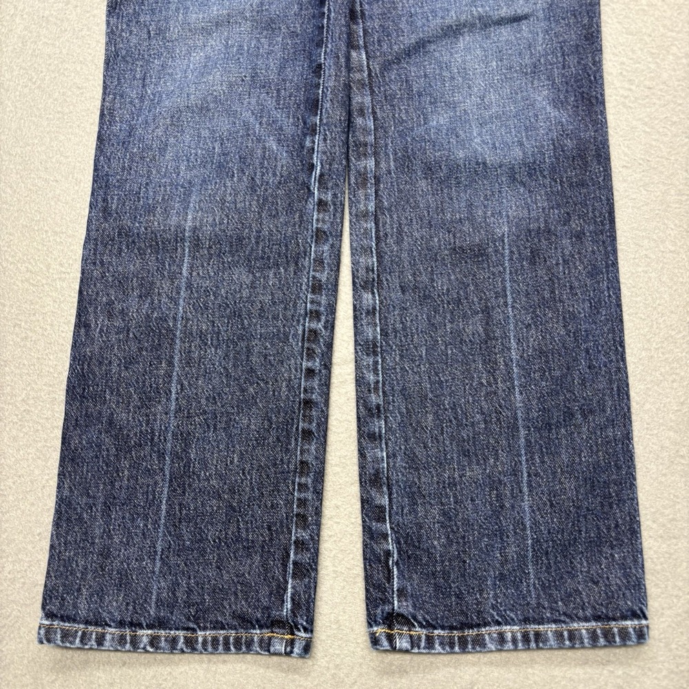 AYR The Legend Jeans Womens 27S Dark Wash Blue High Rise Straight Leg USA Made - Picture 4 of 14